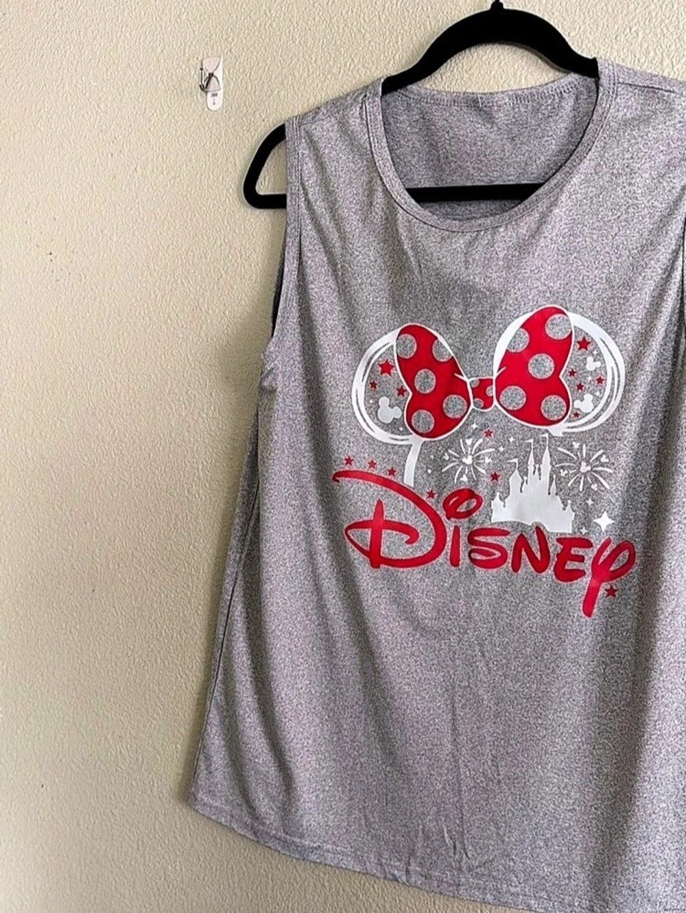 Disney Graphic Tank Top in Gray & Red Like New
